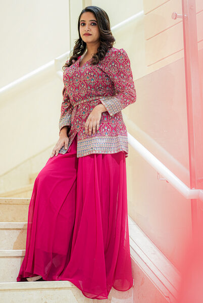 Bridal Queen Pink Silk Kurti with Straight Pants and Bridal Dupatta –  anokherang