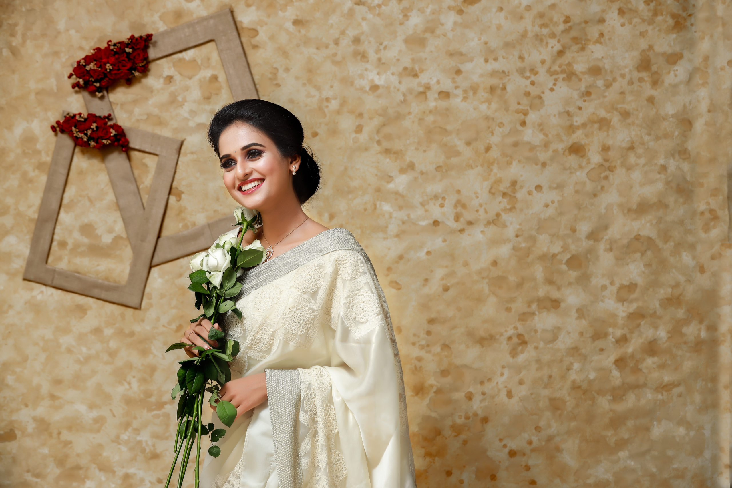Signature Christian Bridal Saree Handcrafted for bride Mariya – Kavani  Bridal Wear