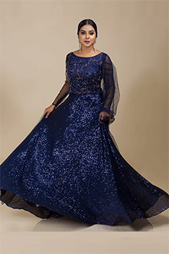 Navy Blue Lehenga