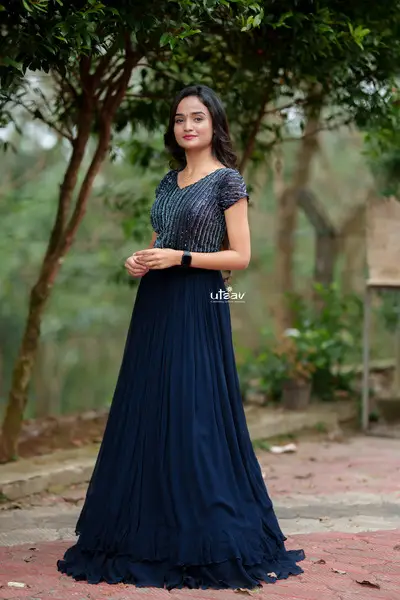 Navy Blue Gown